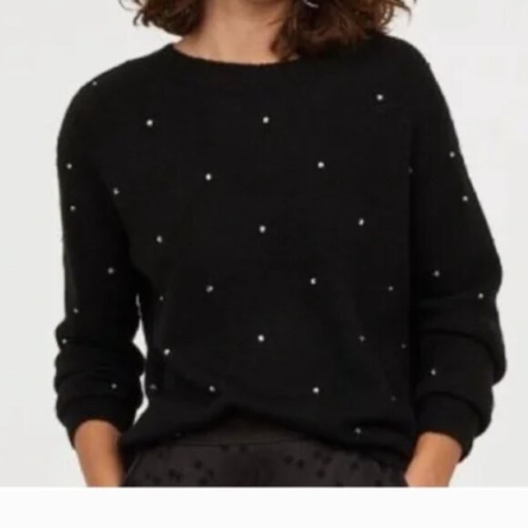 H&M Black Embellished Sweater Size Small NWOT - Picture 1 of 1